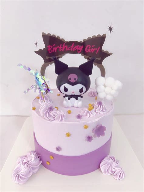 Kuromi birthday cake, Food & Drinks, Homemade Bakes on Carousell