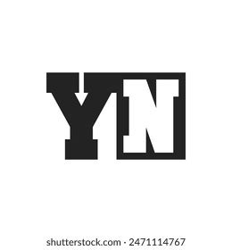 Initial Letter Yn Logo Design Template Stock Vector (Royalty Free ...