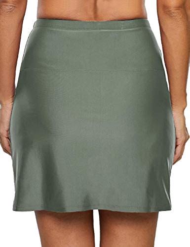 Hilor Women S High Waisted Swim Bottom Swim Skirt Skort Bikini Bottom Tankini Swimsuit