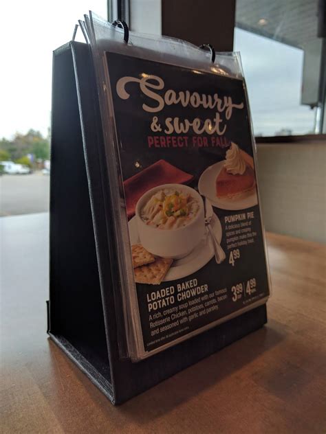 Menu at Swiss Chalet restaurant, Toronto, Danforth Ave