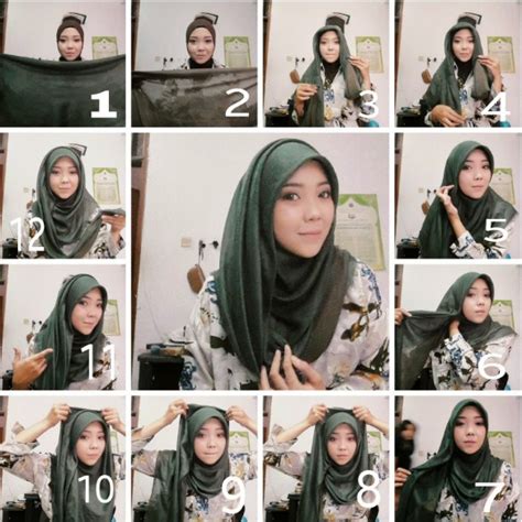 tutorial hijab segi empat model layer ragam muslim
