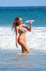 Sarah Harris In Bikini On The Set Of Water Photoshoot In Malibu