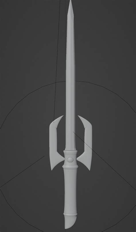 3d Model Ice Sword Game Ready Vr Ar Low Poly Cgtrader