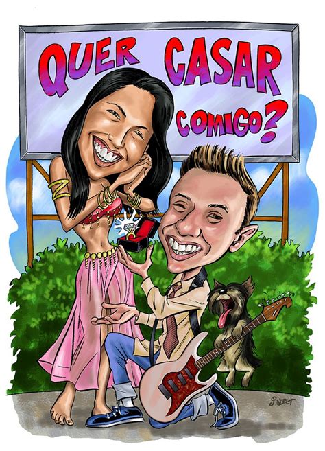 Caricatura Para Convite De Casamento Caricature For Marriage