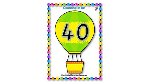 Counting In 10s Hot Air Balloons