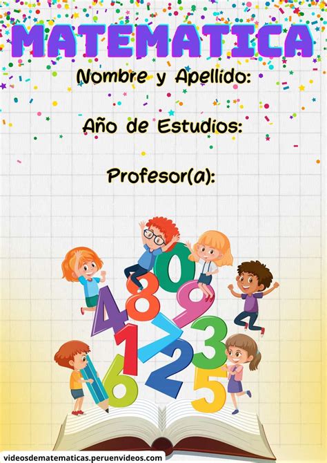 Carátulas de Matemáticas: Ideas creativas para tus cuadernos