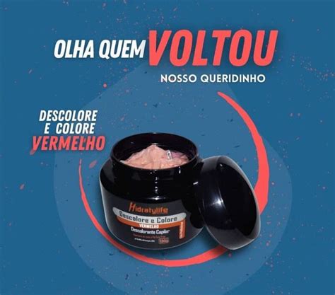 Pó Descolore e Colore Vermelho 100g Hidraty Mairibel Cosméticos