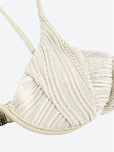 Wavy Striped Wired Cup Bikini Set New Fashion Trend Of Swimwear Erson Leading The Summer
