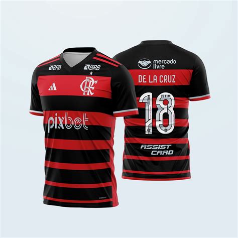 Arte Vetor Camisa Flamengo Titular Elo Produtos Especiais