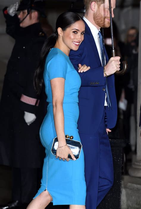 Meghan Markle's Blue Victoria Beckham Dress 2020 | POPSUGAR Fashion UK