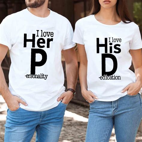 I Love His D I Love Her P Graphic T Shirts Love His Dedication Love Her