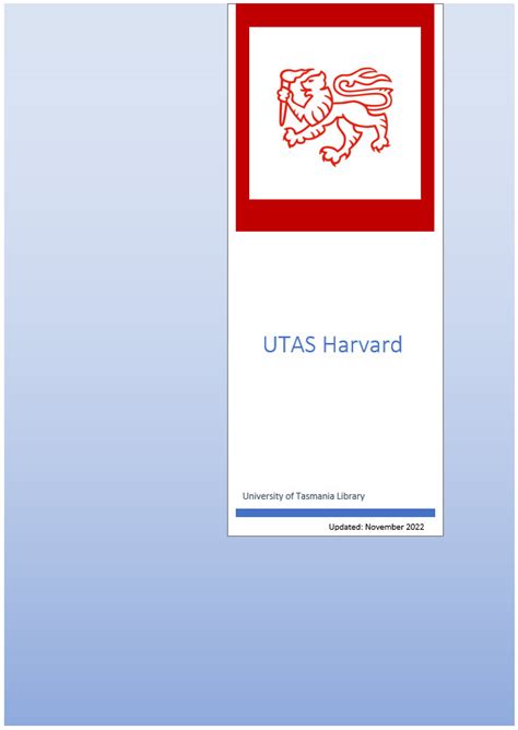 Harvard Referencing Guide Subject Guides At University Of Tasmania