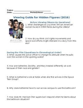 hidden figures   questions answers critical thinking