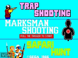 Marksman Shooting Trap Shooting Safari Hunt For Sega Master System