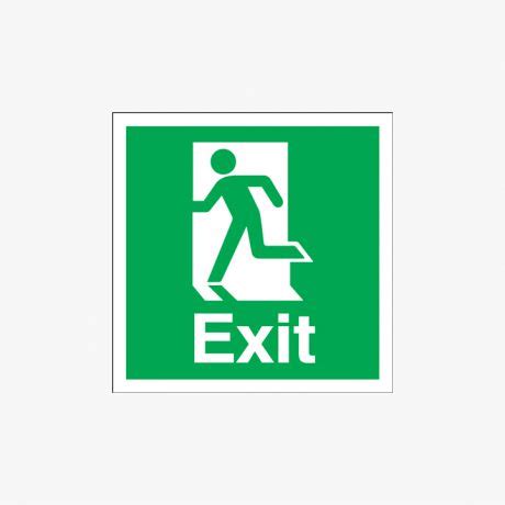 Fire Exit Running Man Signs Self Adhesive Vinyl Safety Sign Uk