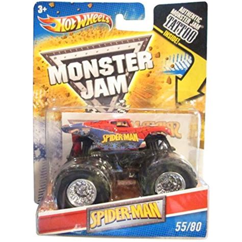 HOT WHEELS SPIDERMAN MONSTER JAM TRUCK TATTOO SERIES 1 64 SCALE 55 80 Monster Jam Monster