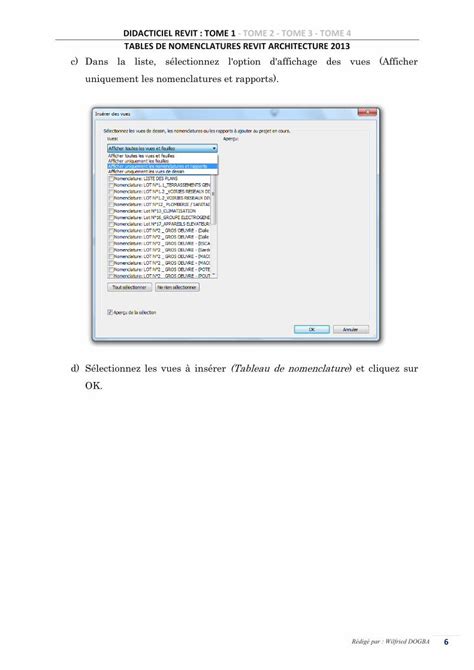 PDF DIDACTICIEL REVIT TOME 1 TABLES DE NOMENCLATURES REVIT