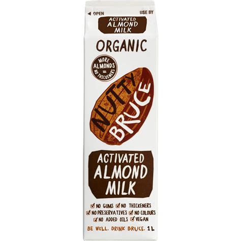 Nutty Bruce Organic Activated Almond Plant Milk 1l Woolworths