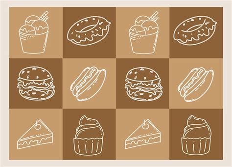 Premium Vector | Vintage of menu junk food vector