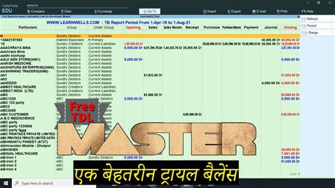 Best Free Tdl For Tally Prime Tally Erp Tally Mis Tdl