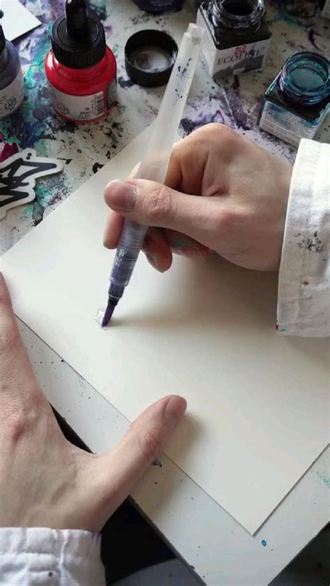 Water Brush Pen Art In Color Drawing Art Brush Pen Art Diy