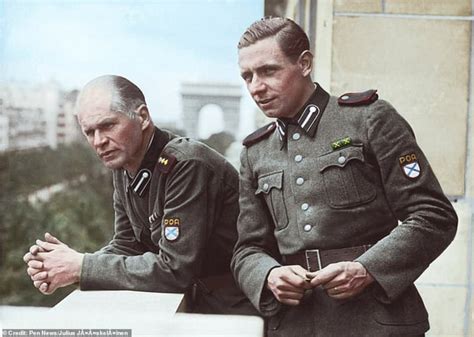 Russian liberation army Captain Belov and Lieutenant Davidenko in Paris ...