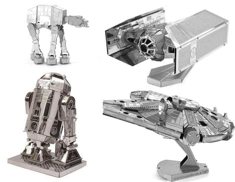 Metal Earth 3d Model Kits Star Wars Set Of 4 Darth Vaders Tie