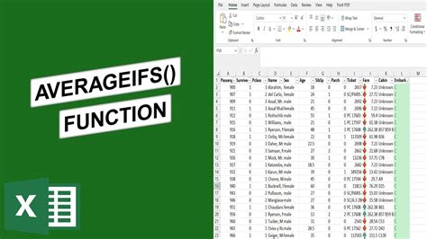 How To Use The AVERAGEIFS Function In Excel Episode 09 YouTube