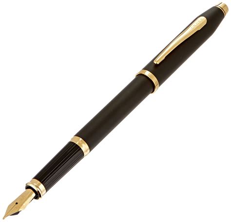 Cross Century II Classic Matte Black Lacquer Fountain Pen With 23KT