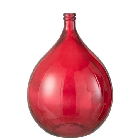 Vase Dame Jeanne En Verre Rouge X X Cm Leroy Merlin