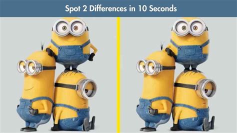 Spot The Difference Can You Spot Differences Between The Two Minion