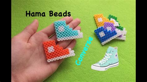 Converse Pyssla Hama Beads Perler Hama Beads Beaded Shoes Beading Projects