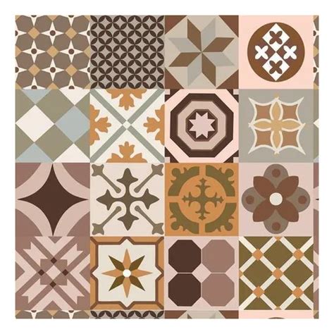 Papel De Parede Adesivo Azulejo Português Tons Nude 12m Parcelamento sem juros