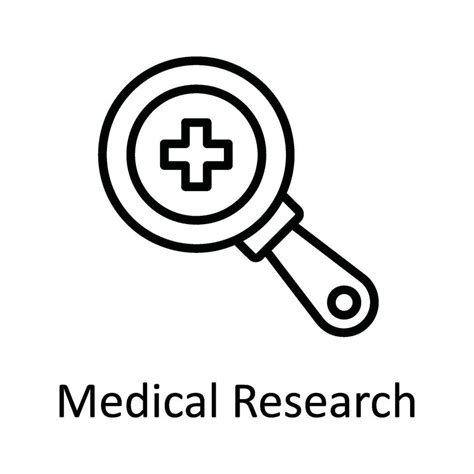 Medical Research Vector Outline Icon Design Illustration Medical And