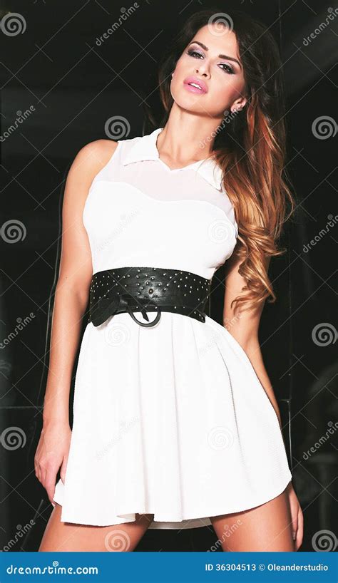 Beautiful Brunette Lady Posing Stock Image Image Of Lovely