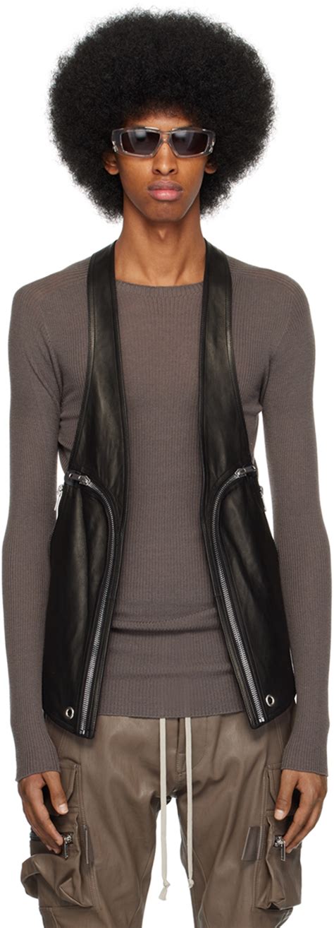 Rick Owens Black Bauhaus Vest Ssense Canada