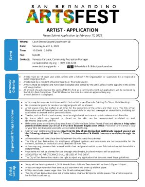 Fillable Online Juried Fine Arts Crafts Show Artist Application Fax