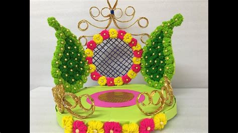 Festival Decoration Ideas How To Make Makhar Singhasan For Ganesha