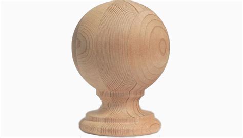 Traditional Ball 6 Cedar Wood Finials By Mr Spindle DeckAccent