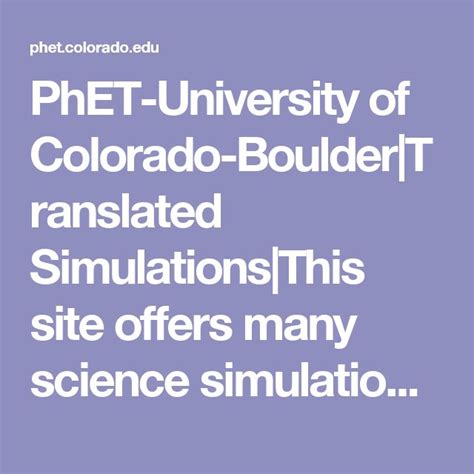 Phet University Of Colorado Bouldertranslated Simulationsthis Site