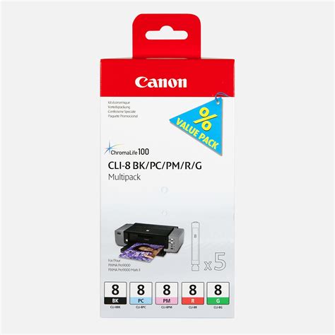 Canon CLI-8 BK/PC/PM/R/G 5 Ink Cartridge Multipack — Canon OY Store