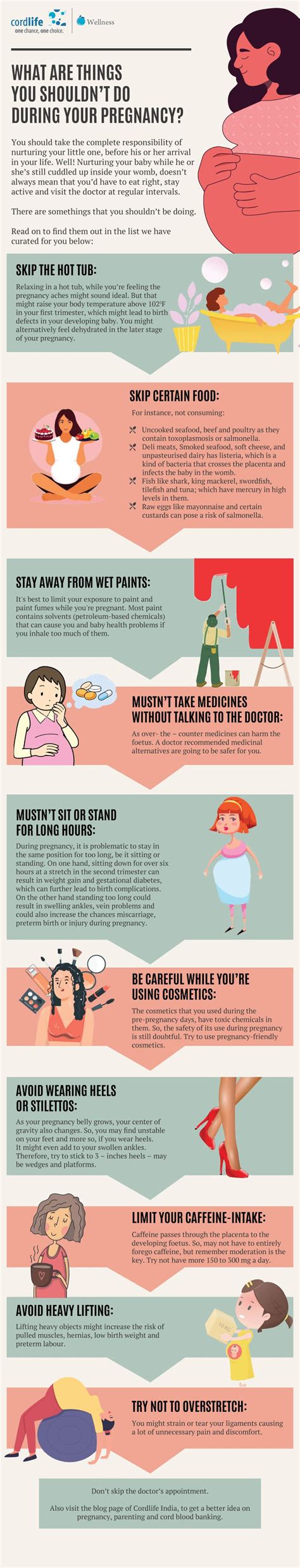 What Are Things You Shouldnt Do During Your Pregnancy Infographics