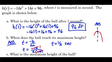 Projectile Motion Word Problems YouTube Quadraticworksheet