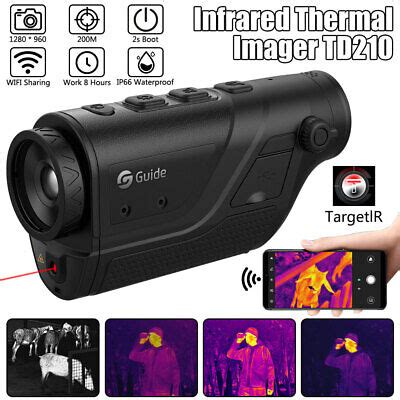 Guide TD210 WIFI Thermal Monocular Camera Laser Spotter IR Night