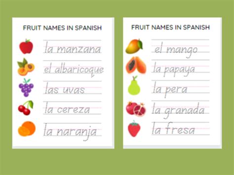 Vegetables Names In Spanish