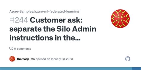 Customer Ask Separate The Silo Admin Instructions In The External