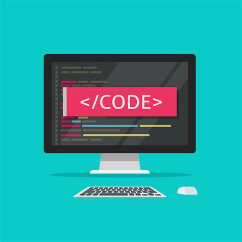 Premium Vector Programming Code On Computer Screen Or Programme