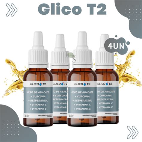 4 Glico T2 Original 30ML Super Potente Shopee Brasil