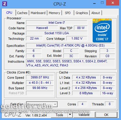 Intel Core I7 4790K Devils Canyon Review And Overclocking Goldfries