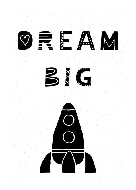 Dream big poster. 13157721 Vector Art at Vecteezy